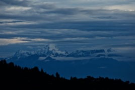 A rare view of Nandadevi during the monsoons